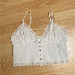 Cropped lace cami